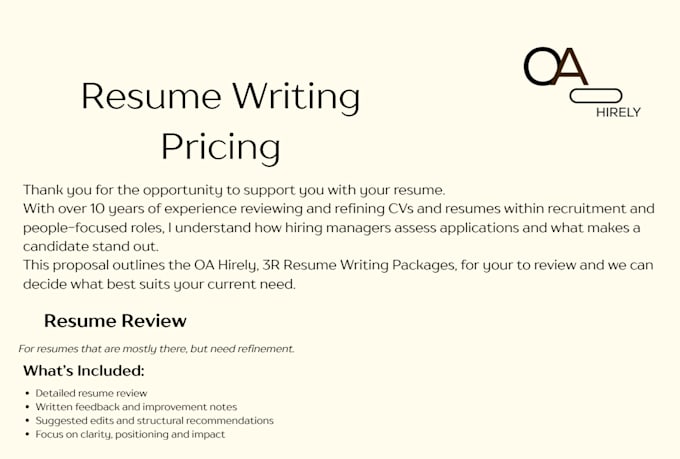 do CV and resume writing